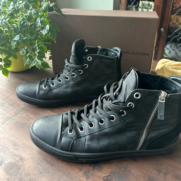 Louis Vuitton Fastball Black High-Top Men's Shoes - Picture 2 of 7